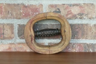 Antique Millinery Wooden & Cast Iron Hat Stretcher Shaper Form 6 - 3/4 "