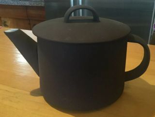 Vintage Dansk Quistgaard Midcentury Brown Flamestone Smooth Rare Tea Pot Ihq