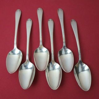 6 Vintage 1847 Rogers Bros Lovelace Teaspoons Spoon 6 1/8 " No Monograms
