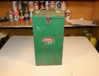 Vintage Coleman Metal Lantern Case For Small Lanterns Models 200 - 335 242 247