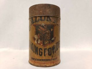 Vintage Antique Rare Calumet Baking Powder Indian Head Chief Advertising Tin Can