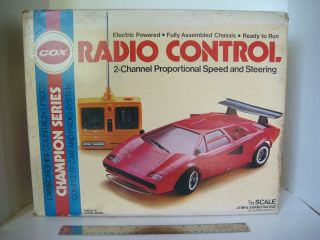 Rare Cox 1:12 Radio Control Lamborghini Lp500s For Repair Or Parts Please Read