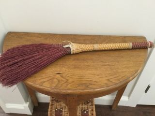 Vintage Berea College Student Industries Rose Colored Hearth Broom,  Kentucky