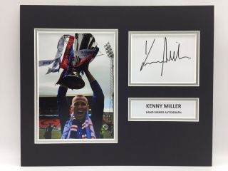 Rare Kenny Miller Rangers Signed Photo Display,  Autograph Glasgow