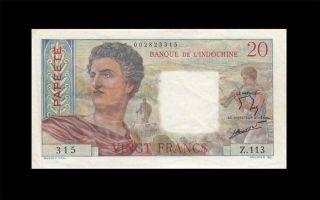 1963 - 65 " Tahiti " French Indochina 20 Francs France Rare " Z " ( (ef))