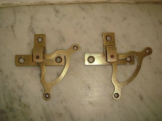 Two Brass Victorian Door Bell Pull Cranks,  Servants Bell Pull Cranks. 3