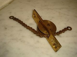 Victorian Door Bell Pulley & Chain,  Antique Servants Bell Pull.
