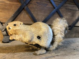 Vintage Wind Up Squirrel Toy Antique Early 1900’s Animal Mechanical Old Mouse