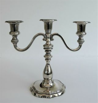 Ianthe Silver - Plated 3 Branch Compact Candelabrum Candelabra 7.  5 " H X 9 " W