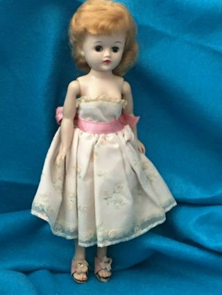 Vintage 1957 Vogue Jill Doll With Shoes,  Tagged Dress,  Doll