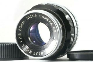 Nicca 5cm 50mm F/2.  8 Lens Leica Ltm L39 From Japan Rare Exc
