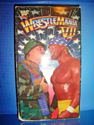 Rare Wwf/wwe Vhs Wrestlemania Vii (7) Video Tape Wrestling Hulk Hogan
