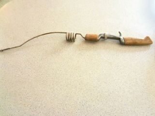 Vintage Antique Ice Fishing Rod Glasscaster By Walt Co.