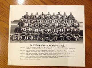 Cfl 1967 Saskatchewan Roughriders Team Photo George Reed Rare Lancaster