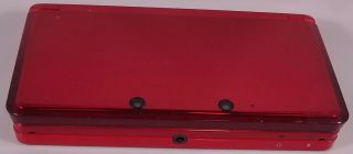 Flame Red Nintendo 3ds Fast Ship Bundled Stylus,  Charger Great Rare