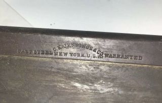 Antique C.  E.  Jennings & Co.  Dovetail Tennon Back Hand Saw York USA 2