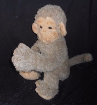 15 " Vintage 1977 Dakin Pillow Pets Gray / Tan Monkey Stuffed Animal Plush Toy