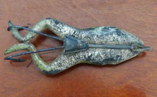 Vintage W.  J.  Jamison Hastings Frog Rubber Weedless Belly Weight Lure 2