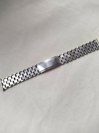 Montal Rare Vintage Gents Watch Bracelet 18mm Beads Of Rice/brick S.  Steel