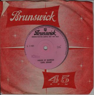 Earl Grant House Of Bamboo Brunswick L 11431 Rare One Sided Demo 1960 Northern S