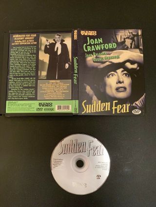 Sudden Fear (snap Case Dvd) Rare Oop 1952 Joan Crawford & Jack Palance Film Noir
