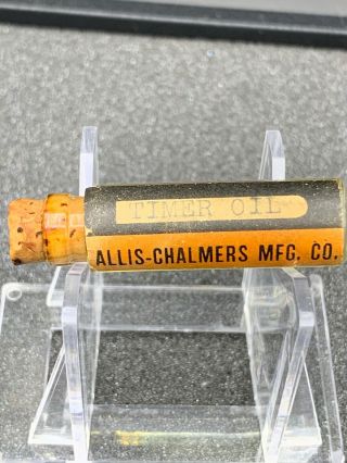 Rare Allis Chalmers Timer Oil With Cork Top