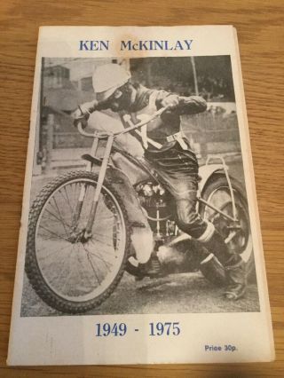 Ken Mckinlay Speedway Rider Booklet 1949 - 1975 Coventry Maurice Jones 1970s Rare