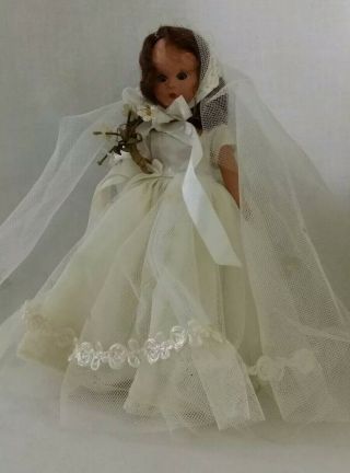 Vintage Nancy Ann Storybook Dolls Bride Groom Cake Toppers Wedding Tuxedo Gown 2