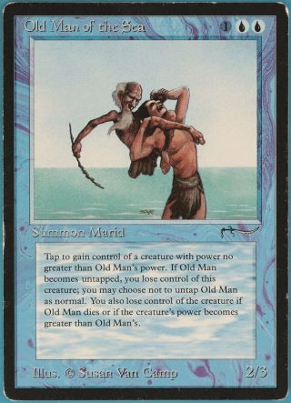 Old Man Of The Sea Arabian Nights Pld Blue Rare Magic Card (id 69637) Abugames