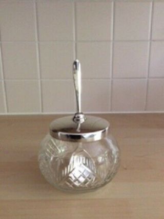 Silver Plated Honey Pot