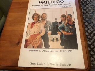 Abba Waterloo Songbook/folio Rare Swedish
