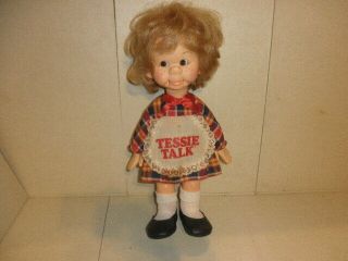 Vintage 18 " Tessie Talk Ventriloquist Doll 1974 Horsman Rare - Great,