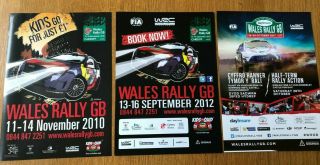3 Wales Rally Gb 2010,  2012 & 2017 Official Posters Rare