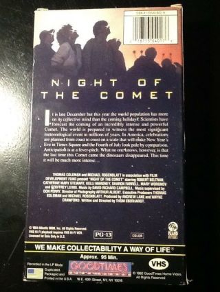 Night of the Comet Rare Horror VHS 1984 Catherine Mary Stewart 2