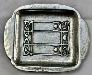 rare liberty & co tudric art nouveau pewter pin tray archibald knox 01259 2