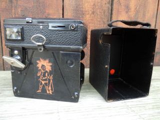 Antique Rare Zeiss Ikon Erabox Wwii Era Box Camera 6x9 Goerz Frontar Drp Lens