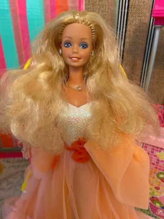 Vintage Barbie Peaches N Cream 1984 Mattel,  Boa,  Earrings,  Ring,  Accessories HTF 2