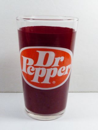 Vtg Rare Dr.  Pepper Soda Fountain Tumbler Glass Classis Retro