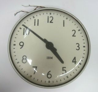Ibm Antique Metal Round Wall Clock - Vintage School & Industrial Clocks