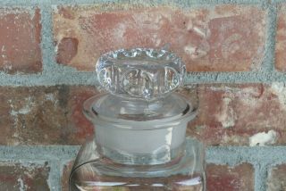 Antique Apothecary Jar Glass Bottle With Ground Stopper Patent Date March 1894 2