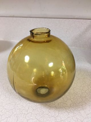 Vintage Amber Lightening Rod Ball/globe