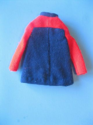Vintage Barbie Doll Francie Blue & Red Knit Sweater Striped Types 1243 Clothes