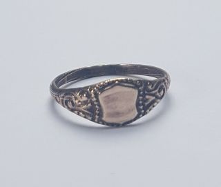Vintage Or Antique Rolled Gold Signer Ring Size M