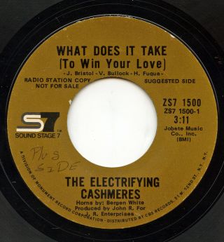 Rare Soul 45 - The Electrifying Cahmeres - What Does It Take (to Win Your Love)