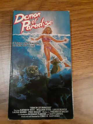 Demon Of Paradise Rare Oop Vhs Creature Horror 1987 Wb Sci Fi Horror