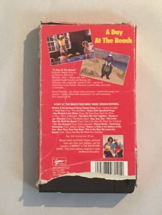 Barney A Day at the Beach VHS Video Tape Extremely Rare Barrney & Backyard Gang 2