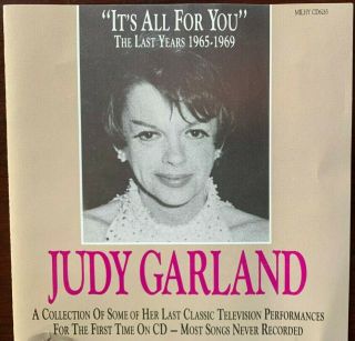 Judy Garland Rare Cd " It 