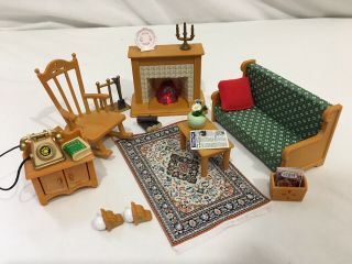 Calico Critters/sylvanian Families Vintage Living Room Furniture & Rocking Chair