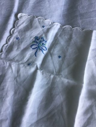 Vintage Embroidered Irish Linen Baby Pillowcase