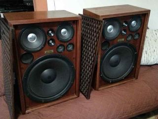 Rare Vintage 1 Coral Bx - 1401 5 - Way Speakers W/ 3 Tone Regulator 120w Jap
